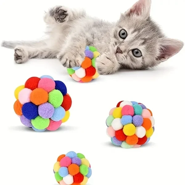 Balle En Peluche Pour Chats