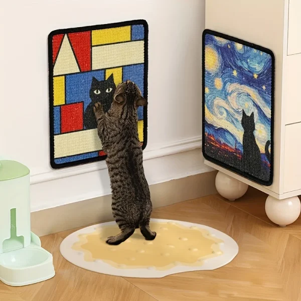 Griffoir Mural Durable Avec Tapis Pour Chat