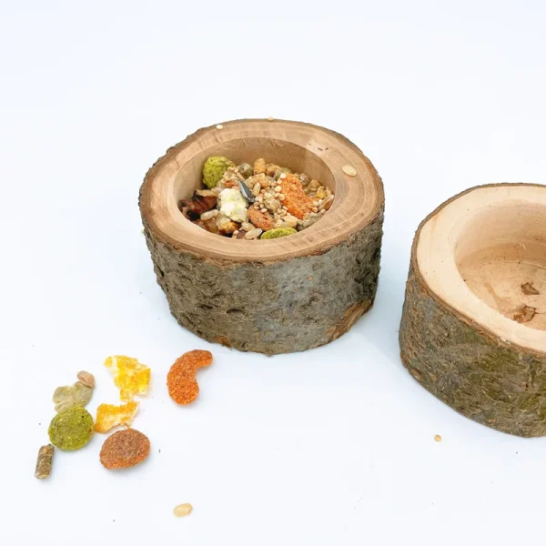 Bol à nourriture en bois pour hamsters